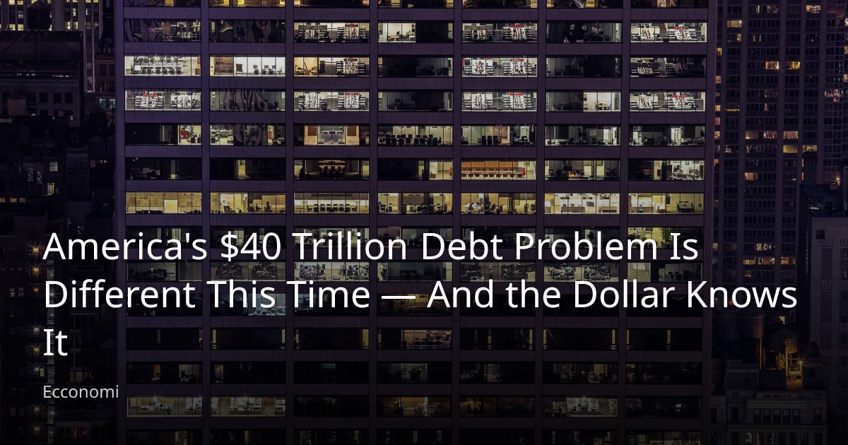 America's $40 Trillion Debt Problem Is Different This Time — And the ...