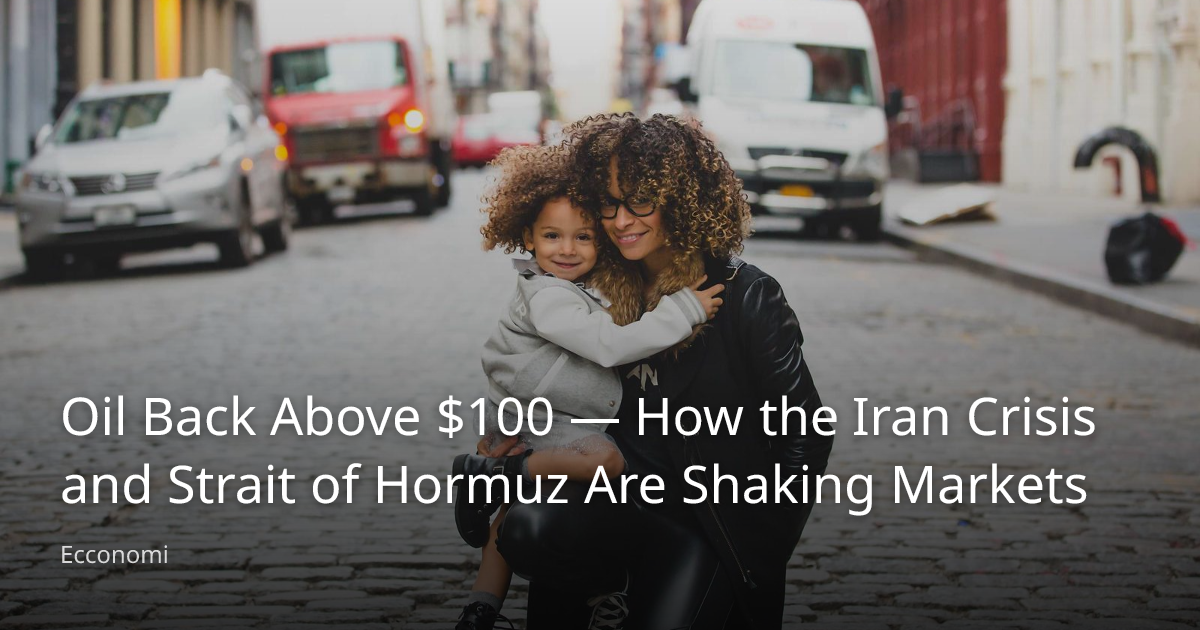 Oil Back Above $100 — How the Iran Crisis and Strait of Hormuz Are ...