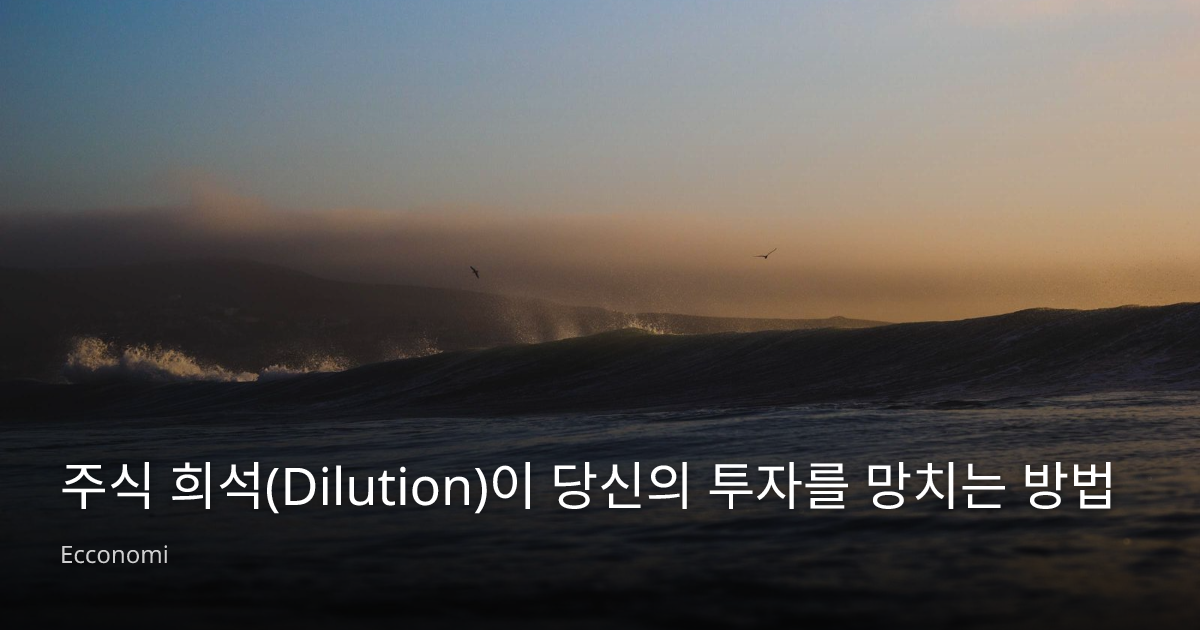주식 희석(Dilution)이 당신의 투자를 망치는 방법 - Ecconomi